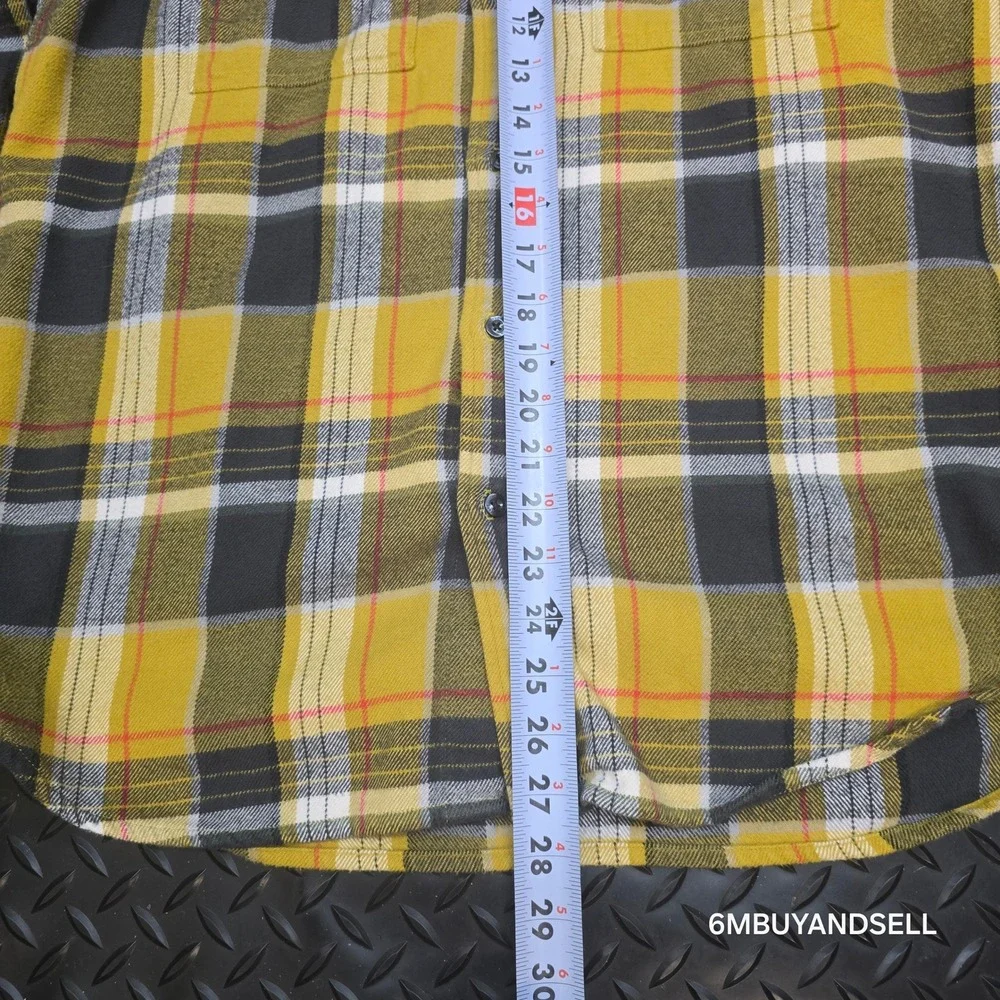 The‎ North Face Arroyo Flannel Shirt Mens Medium Yellow Plaid NF0A4QPJ F22